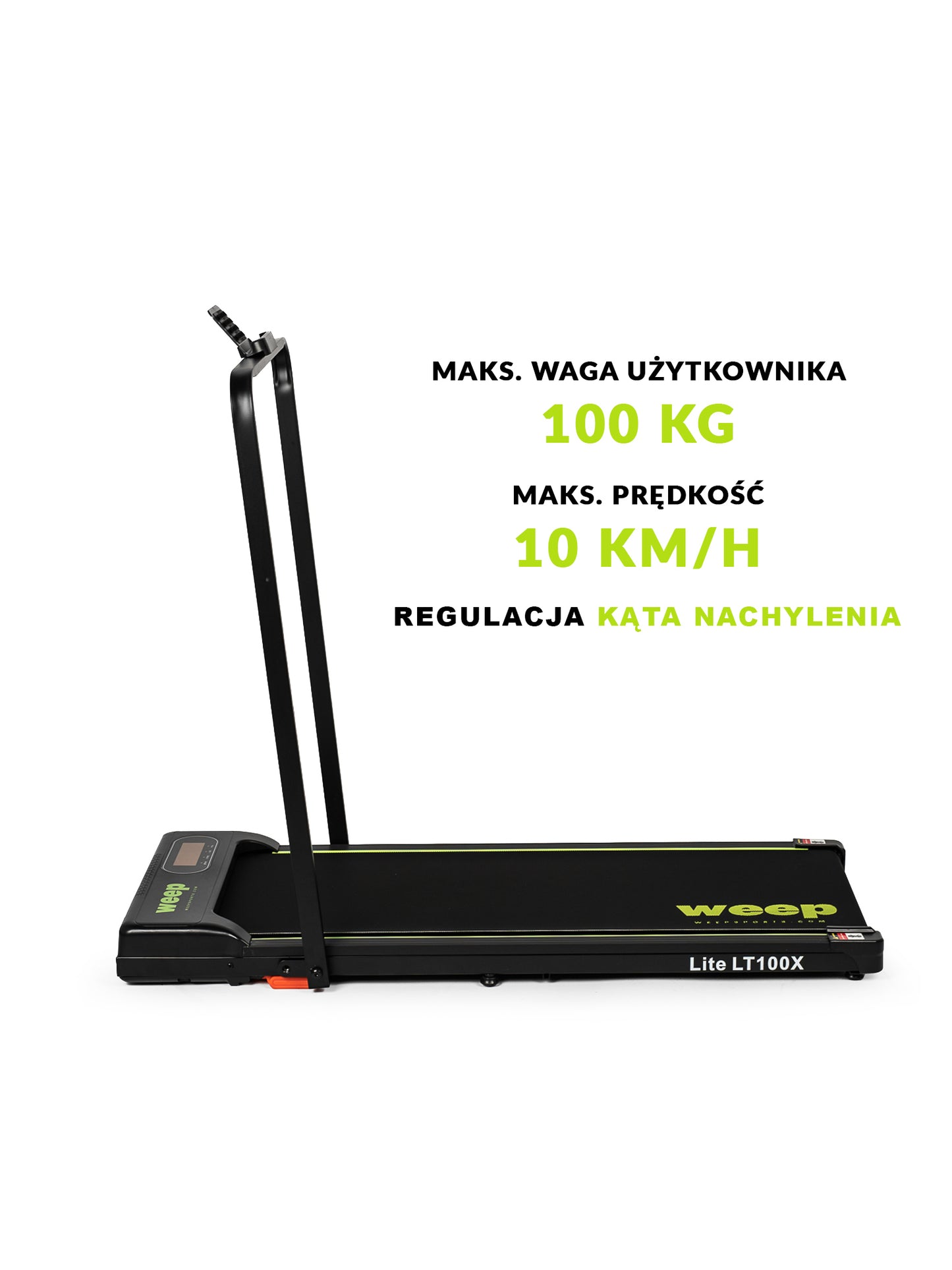 BIEŻNIA ELEKTRYCZNA SKŁADANA POD ŁÓŻKO WEEP REGULOWANY KĄT NACHYL.